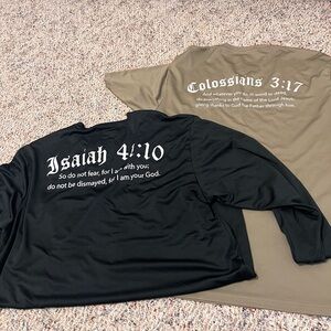 Black and Tan Long Sleeve Tees